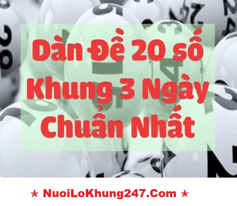 dàn đề 20 số khung 3 ngày